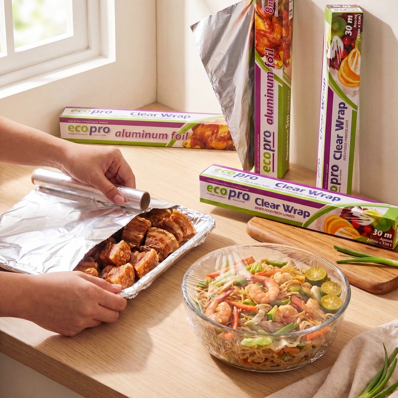 Clear Wrap & Aluminum Foil