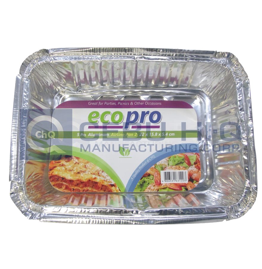 Aluminum Airline Pan · Size #2 · 22×15.8×5.4 cm