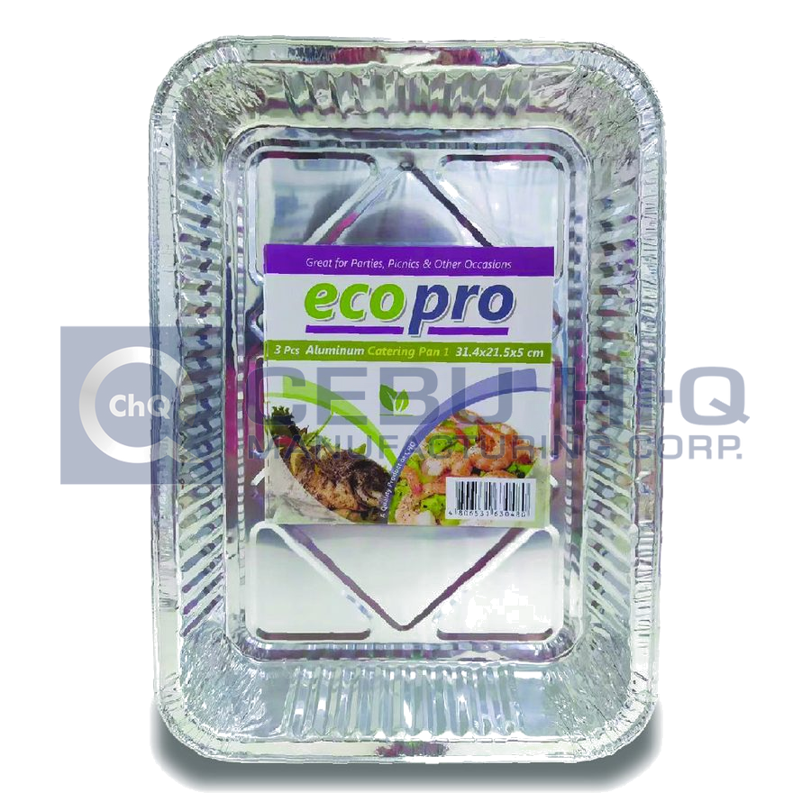 Aluminum Catering Pan · Size #1 · 31.5×21.5×6 cm