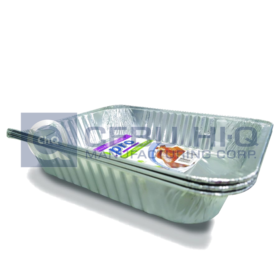Aluminum Catering Pan · Size #3 · 32.5×26.2×6.3 cm