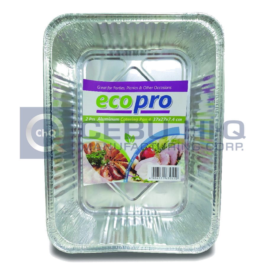 Aluminum Catering Pan · Size #4 · 37×27×7.4 cm