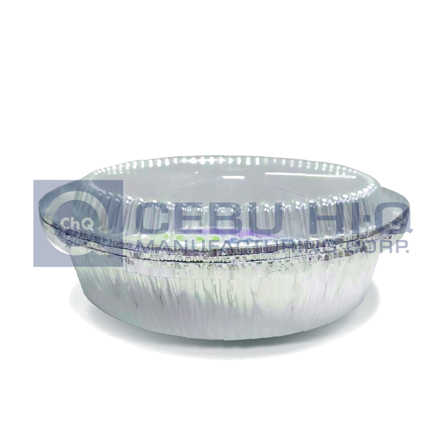 Aluminum Pie Pan · Size #2 · 9″ · ⌀18.5×4.3 cm — Top view · with cover