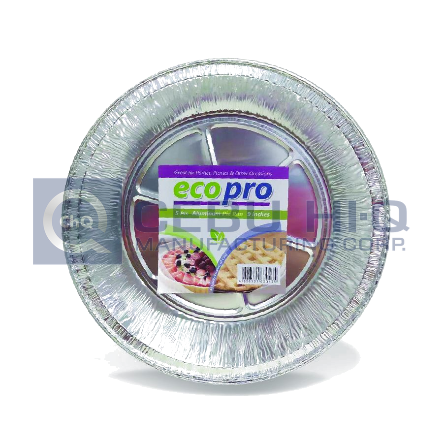 Aluminum Pie Pan · 9″ · ⌀23×4.8 cm — Front view