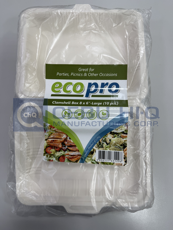 Clamshell · Large · 8×6″ · 10 pcs — Packaging