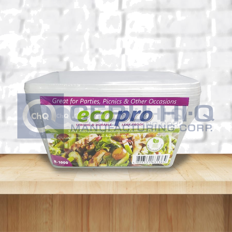 Plastic Container · White · R-1000 — Front view