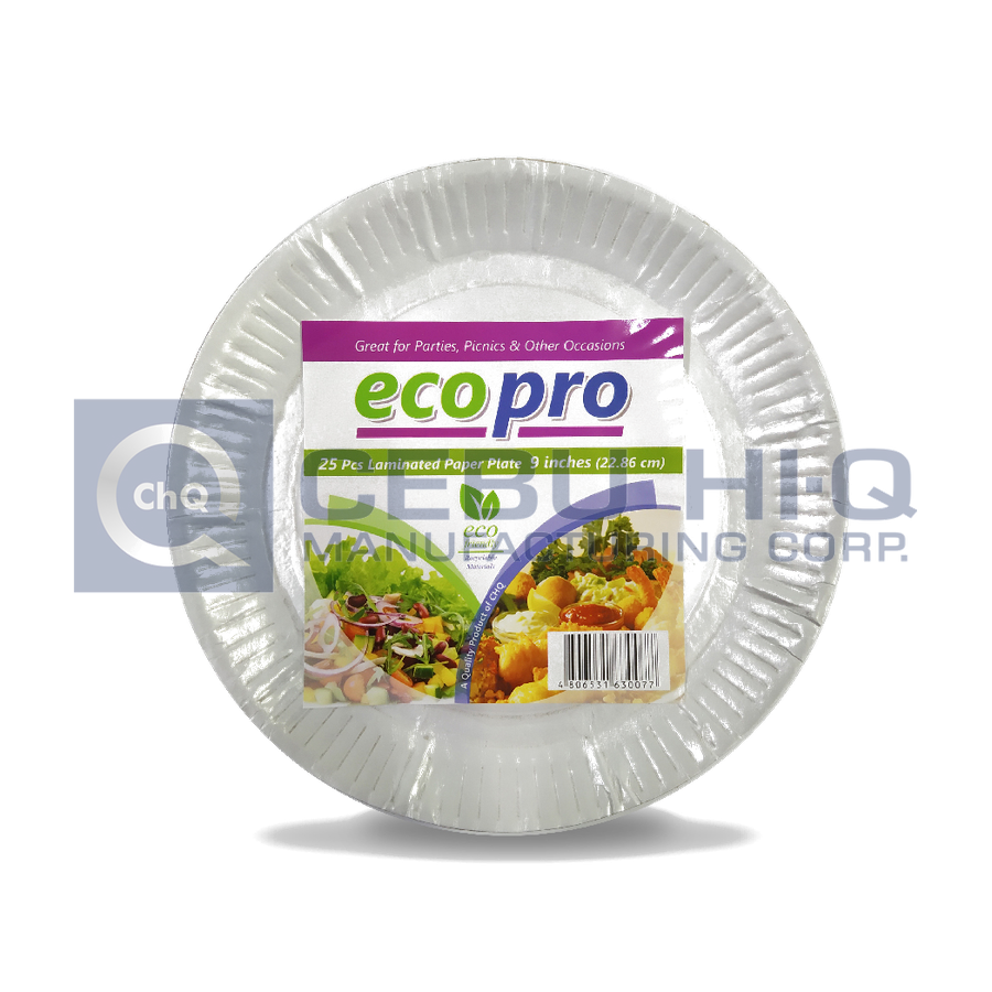 Laminated Paper Plate 9″ · 25 pcs