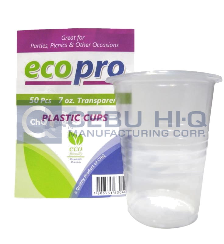 Plastic Cups Transparent · 7 oz · 50 pcs